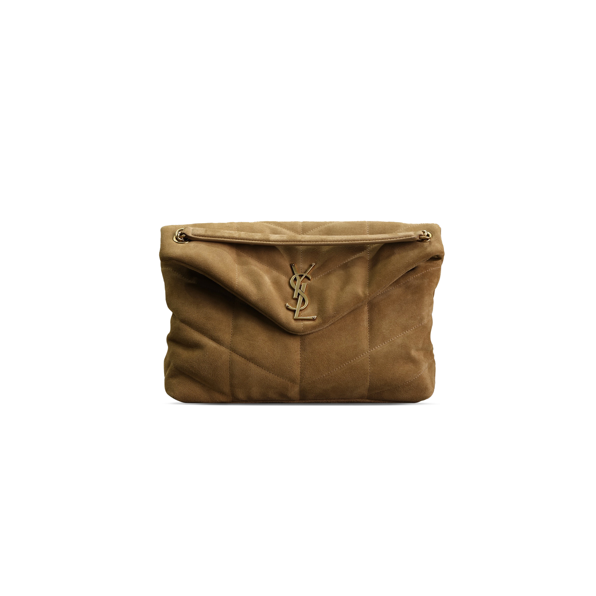 YSL PUFFER MEDIUM IN SUEDE 577456036030 (35*23*13.5cm)